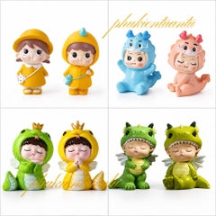 Mô Hình Bé Hóa Trang Con Vật Mini Trang Trí Bánh Kem