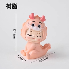 Mô Hình Bé Hóa Trang Con Vật Mini Trang Trí Bánh Kem
