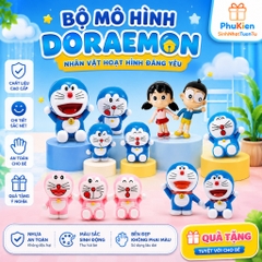 Bộ Mô Hình Doraemon Mini Trang Trí Bánh Kem