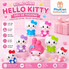 Bộ Mô Hình Hello Kitty Mini Trang Trí Bánh Kem