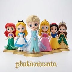Mô Hình Công Chúa Disney Mini Trang Trí Bánh Kem