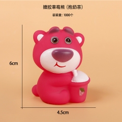 Mô Hình Gấu Dâu Lotso Mini Trang Trí Bánh Kem