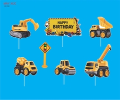 Set giấy: Máy xúc công trường
