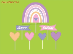 Set giấy: Cầu vòng tim 6