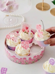 Hộp mica Cupcake 4 lỗ