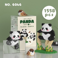 Quà tặng set mô hình lắp ráp gấu trúc dễ thương hộp lớn tặng sinh nhật, tặng người yêu