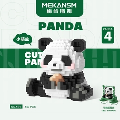 Quà tặng mô hình lắp ráp gấu trúc mini kèm XÍCH ĐU lắp ráp dễ thương tặng sinh nhật, tặng người yêu