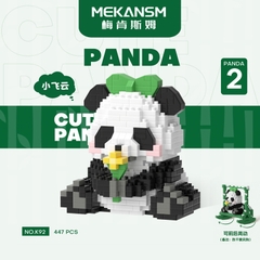 Quà tặng mô hình lắp ráp gấu trúc mini kèm XÍCH ĐU lắp ráp dễ thương tặng sinh nhật, tặng người yêu