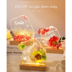 Quà tặng set đèn ngủ hoa khô vĩnh cửu tặng sinh nhật, tặng người yêu
