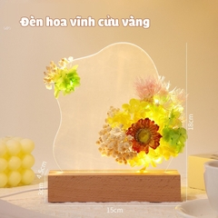 Quà tặng set đèn ngủ hoa khô vĩnh cửu tặng sinh nhật, tặng người yêu