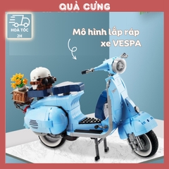 Quà tặng mô hình lắp ráp xe máy Vespa cỡ lớn tặng sinh nhật, tặng người yêu