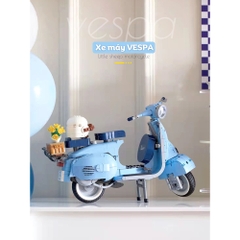 Quà tặng mô hình lắp ráp xe máy Vespa cỡ lớn tặng sinh nhật, tặng người yêu