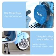 Quà tặng mô hình lắp ráp xe máy Vespa cỡ lớn tặng sinh nhật, tặng người yêu