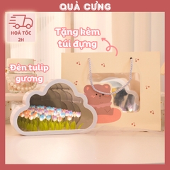Quà tặng đèn ngủ tulip đám mây DIY kèm túi đựng tặng sinh nhật, tặng người yêu