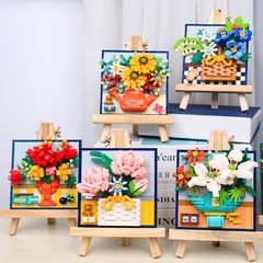 Quà tặng mô hình lắp ráp tranh hoa dễ thương để tặng sinh nhật, tặng người yêu