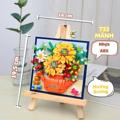 Quà tặng mô hình lắp ráp tranh hoa dễ thương để tặng sinh nhật, tặng người yêu