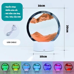 Quà tặng đèn ngủ cát chảy đèn nhiều màu tặng sinh nhật, tặng người yêu