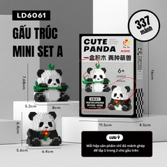 Quà tặng mô hình lắp ráp gấu trúc mini dễ thương tặng sinh nhật, tặng người yêu