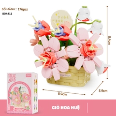 Quà tặng mô hình lắp ráp giỏ hoa dễ thương tặng sinh nhật, tặng người yêu