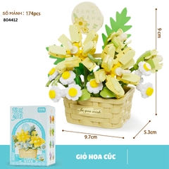 Quà tặng mô hình lắp ráp giỏ hoa dễ thương tặng sinh nhật, tặng người yêu