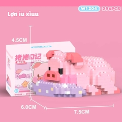 Quà tặng mô hình lắp ráp lợn con lon ton tặng sinh nhật, tặng người yêu