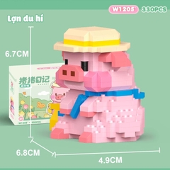 Quà tặng mô hình lắp ráp lợn con lon ton tặng sinh nhật, tặng người yêu