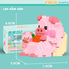 Quà tặng mô hình lắp ráp lợn con lon ton tặng sinh nhật, tặng người yêu