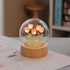 Quà tặng đèn ngủ hoa tulip DIY HỒNG, TÍM (không kèm túi) tặng sinh nhật, tặng người yêu