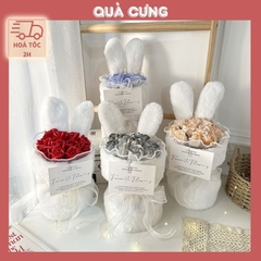 Quà tặng Bó hoa tai thỏ kèm túi đựng và đèn nháy tặng sinh nhật, tặng người yêu