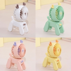 Quà tặng quạt tích điện mini hình chú Chó và Hươu dễ thương dành tặng bạn bè, người yêu