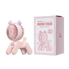 Quà tặng quạt tích điện mini hình chú Chó và Hươu dễ thương dành tặng bạn bè, người yêu