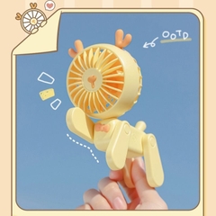 Quà tặng quạt tích điện mini hình chú Chó và Hươu dễ thương dành tặng bạn bè, người yêu