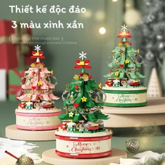 Quà tặng mô hình lắp ráp Hộp nhạc cây thông Noel quà tặng noel, quà tặng người yêu