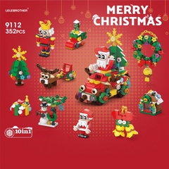 Quà tặng mô hình lắp ráp Bộ 10 chi tiết Noel xinh xắn quà tặng noel, quà tặng người yêu