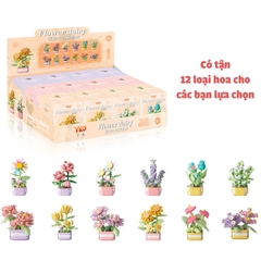 Full set 12 hộp mô hình lắp ráp hoa mùa hè làm quà tặng bạn bè, người yêu