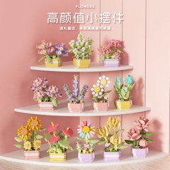 Full set 12 hộp mô hình lắp ráp hoa mùa hè làm quà tặng bạn bè, người yêu