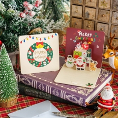 Set Thiệp noel 3D xinh xắn tặng người yêu, tặng bạn bè