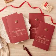 Set Thiệp TẾT gồm Bao thư, Thiệp đính charm và Giấy viết xinh xắn