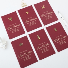Set Thiệp BEST WISH đỏ gồm Bao thư, Thiệp đính charm và Giấy viết xinh xắn