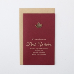 Set Thiệp BEST WISH đỏ gồm Bao thư, Thiệp đính charm và Giấy viết xinh xắn
