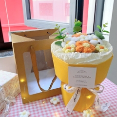 [HỎA TỐC] Quà tặng Bó hoa len Tròn dễ thương kèm Túi vuông đựng dành tặng bạn bè, người yêu