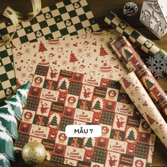 Set 6 tờ giấy gói giáng sinh, giấy gói quà noel xinh xắn dễ thương