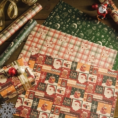 Set 6 tờ giấy gói giáng sinh, giấy gói quà noel xinh xắn dễ thương