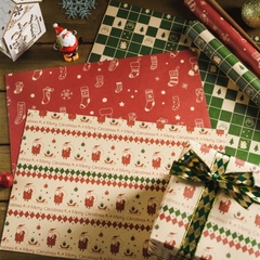 Set 6 tờ giấy gói giáng sinh, giấy gói quà noel xinh xắn dễ thương