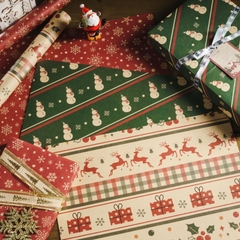 Set 6 tờ giấy gói giáng sinh, giấy gói quà noel xinh xắn dễ thương