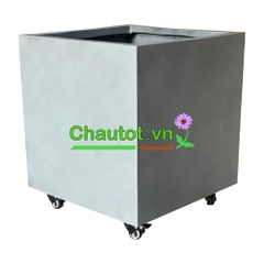 Chậu Composite Vuông kèm đế bánh xe BAOBINH CT2064