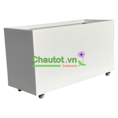 Chậu Composite Chữ Nhật kèm đế bánh xe BAOBINH CT2066