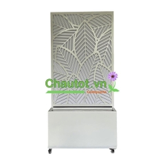 Chậu Composite Chữ Nhật kèm Vách Deco & Bánh Xe BAOBINH – CT2074