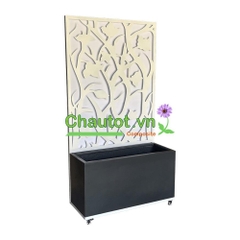 Chậu composite chữ nhật kèm vách deco BAOBINH – CT2075