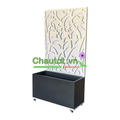Chậu composite chữ nhật kèm vách deco BAOBINH – CT2075